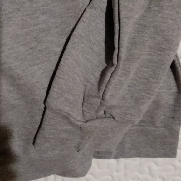 "Boy Mama" Women's size M.  Gray With Small Zip.  Lightweight Sweatshirt.  Long - Picture 6 of 8